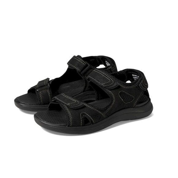 Nunn Bush Rio Vista 3-Strap Black River Sandal Men's Size 7M New in Box - Picture 1 of 6